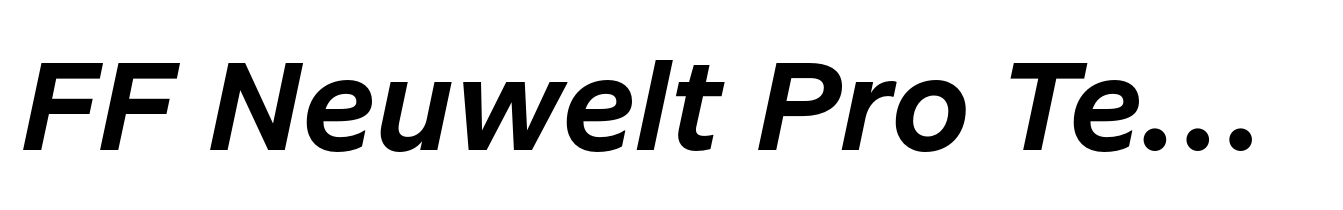 FF Neuwelt Pro Text Bold Italic